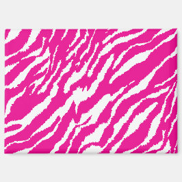 ピンクと白の複雑な花のパターン、アート マグネット