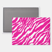 ピンクと白の複雑な花のパターン、アート マグネット (正面/裏面)