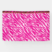 ピンクと白の複雑な花のパターン、アート 横断幕 (横)