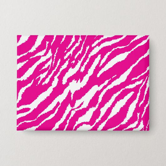 ピンクと白の複雑な花のパターン、アート 缶バッジ (正面)