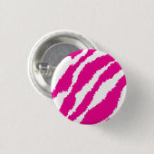 ピンクと白の複雑な花のパターン、アート 缶バッジ (正面&裏面)