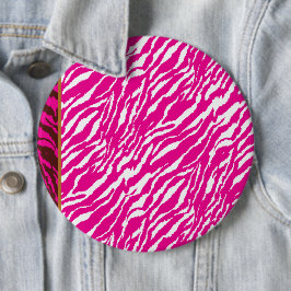 ピンクと白の複雑な花のパターン、アート 缶バッジ