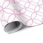 ピンクと白の重なり合う円のラッピング紙 ラッピングペーパー (ロールコーナー)