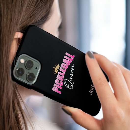 ピンクと白の金ゴールドクラウンピックボールの女王 Case-Mate iPhoneケース