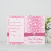 ピンクと白の雪片結婚式 プログラム (スタンド正面)