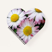 ピンクと白の3つのデイジー ノートブック (正面)