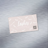 ピンクと白まつげエクステンション マグネット名刺 (インサイチュ)