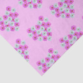 ピンクと白コスモス花ハートティッシュペーパー 薄葉紙 (詳細)
