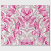 ピンクと白シルク ラッピングペーパー (フラット)