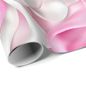 ピンクと白シルク ラッピングペーパー (ロールコーナー)