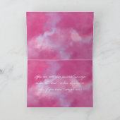 ピンクと白ハートバルーンバレンタインデーカード シーズンカード (内部)