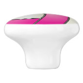 ピンクと白🏐バレーボール セラミックノブ (側面)