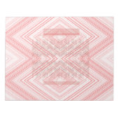 ピンクと白モダンのダイヤモンドを使用して背景を作成する ノートパッド (正面)