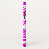 ピンクと白モダン Case-Mate iPhoneケース (裏面/右)