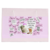 ピンクと白抱き枕 ラージペーパーバッグ (裏面)