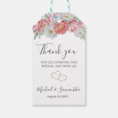 ピンクと白結婚牡丹 ギフトタグ (裏面)