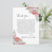 ピンクと白結婚牡丹 サンキューカード (スタンド正面)