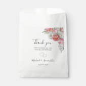 ピンクと白結婚牡丹 フェイバーバッグ (正面)