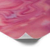 ピンクと白絵を描の壁紙 ポスター (角)