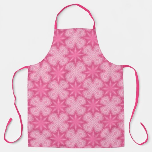 ピンクと白 エプロン (正面)