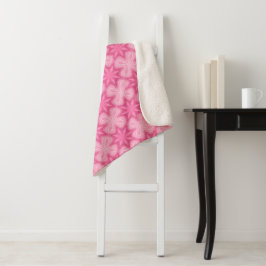 ピンクと白 シェルパブランケット
