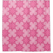 ピンクと白 シャワーカーテン (正面)