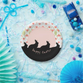 ピンクと白 ペーパープレート (パーティー)