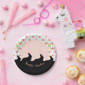 ピンクと白 ペーパープレート (パーティー)