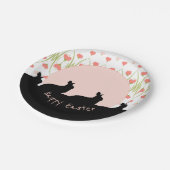 ピンクと白 ペーパープレート (アングル)