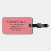 ピンクと白 |モノグモダンラムカスタム ラゲッジタグ (裏面横)
