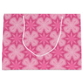 ピンクと白 ラージペーパーバッグ (正面)