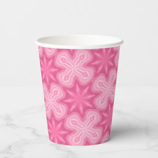 ピンクと白 紙コップ (裏面)