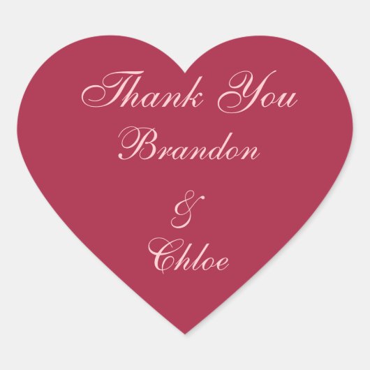 ピンクと真珠ありがとうステッカー ハートシール (正面)