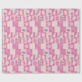 ピンクと紫かわいいクリスマスモダン|過去記事 ラッピングペーパー (フラット)