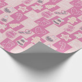 ピンクと紫かわいいクリスマスモダン|過去記事 ラッピングペーパー (角)