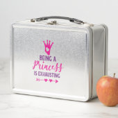 ピンクと紫がプリンセス メタルランチボックス (インサイチュ)