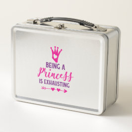 ピンクと紫がプリンセス メタルランチボックス