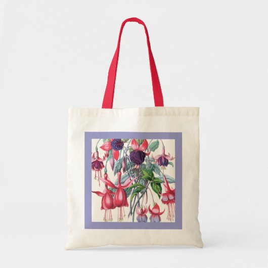 ピンクと紫つるの明るい赤紫色の花 トートバッグ (正面)