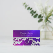 ピンクと紫とシルバーダマスクの名刺 名刺 (スタンド正面)