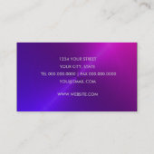 ピンクと紫とシルバーダマスクの名刺 名刺 (裏面)