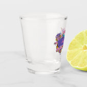 ピンクと紫のおもしろいバーシール ショットグラス (左)