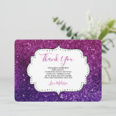 ピンクと紫のきらめく宝石 サンキューカード (スタンド正面)