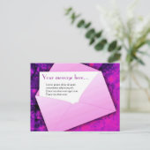 ピンクと紫のはがきで、どの大事な行事にも対応。 ポストカード (スタンド正面)
