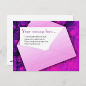 ピンクと紫のはがきで、どの大事な行事にも対応。 ポストカード (正面/裏面)