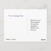 ピンクと紫のはがきで、どの大事な行事にも対応。 ポストカード (裏面)