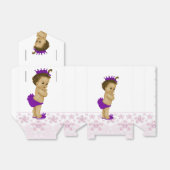 ピンクと紫のアフリカ系アメリカ人のベビーガールシャワー フェイバーボックス (折り畳みなし)