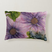 ピンクと紫のアルコールインクの花e アクセントクッション (裏面)