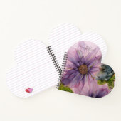 ピンクと紫のアルコールインクフラワー ノートブック (内部)