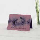 ピンクと紫のインク聖家族 シーズンカード (正面)