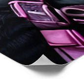 ピンクと紫のエイリアン | AIアートポスター ポスター (角)